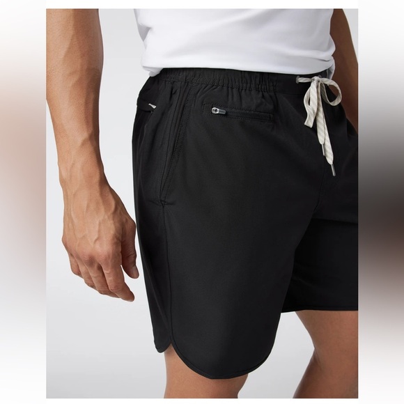 Vuori Men's Charcoal Athletic Shorts with Drawstring - Picture 5 of 12